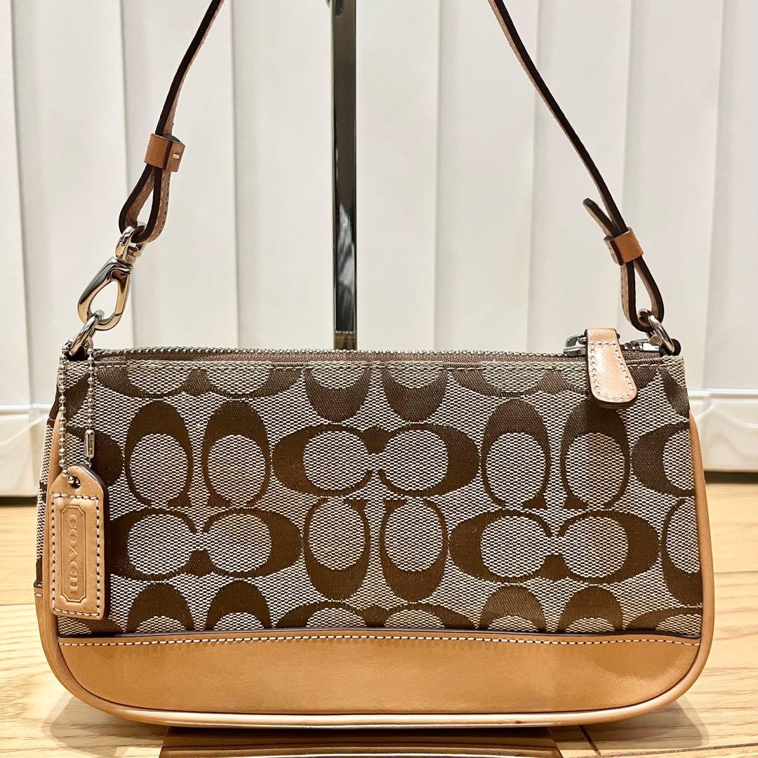 極美品　コーチ　6094 アクセサリーポーチ　シグネチャー　キャンバス 楽天市場】COACH コーチ アクセサリーポーチ 6094 ハンドバッグ